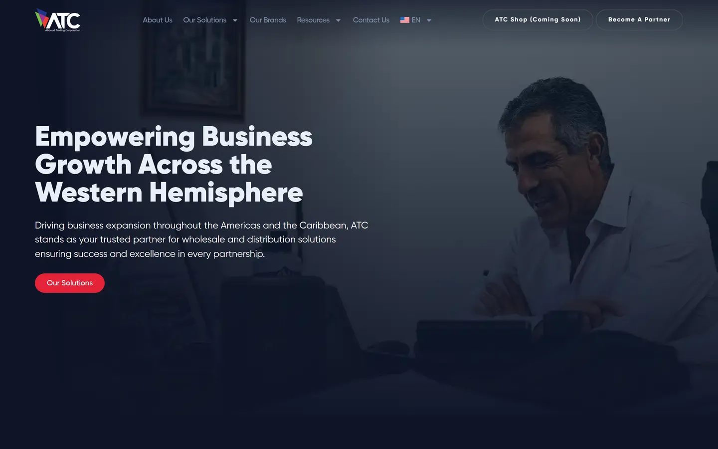 Abboud Trading - desktop view
