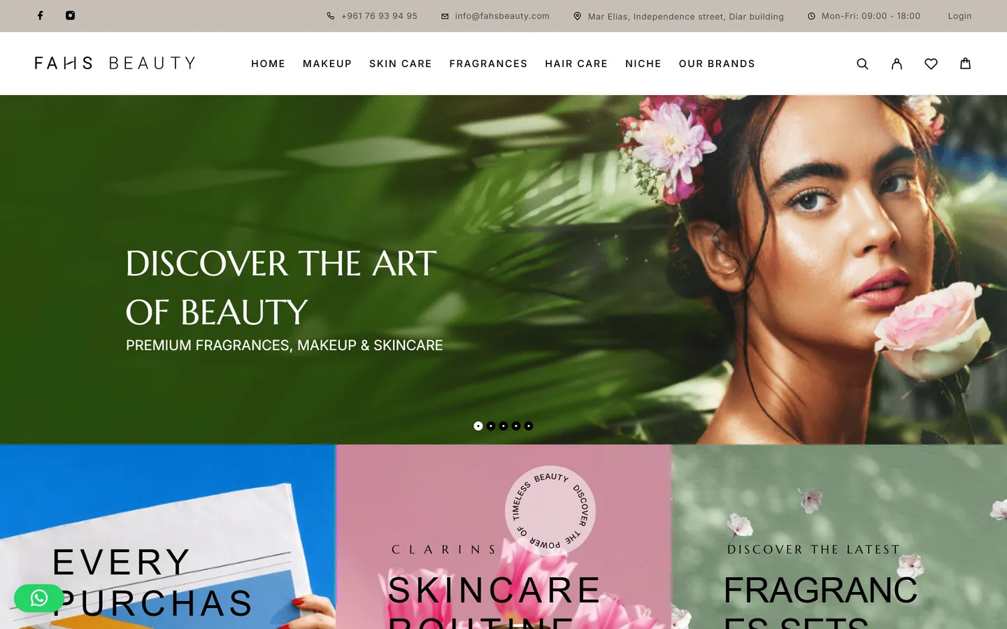 Fahs Beauty - desktop view