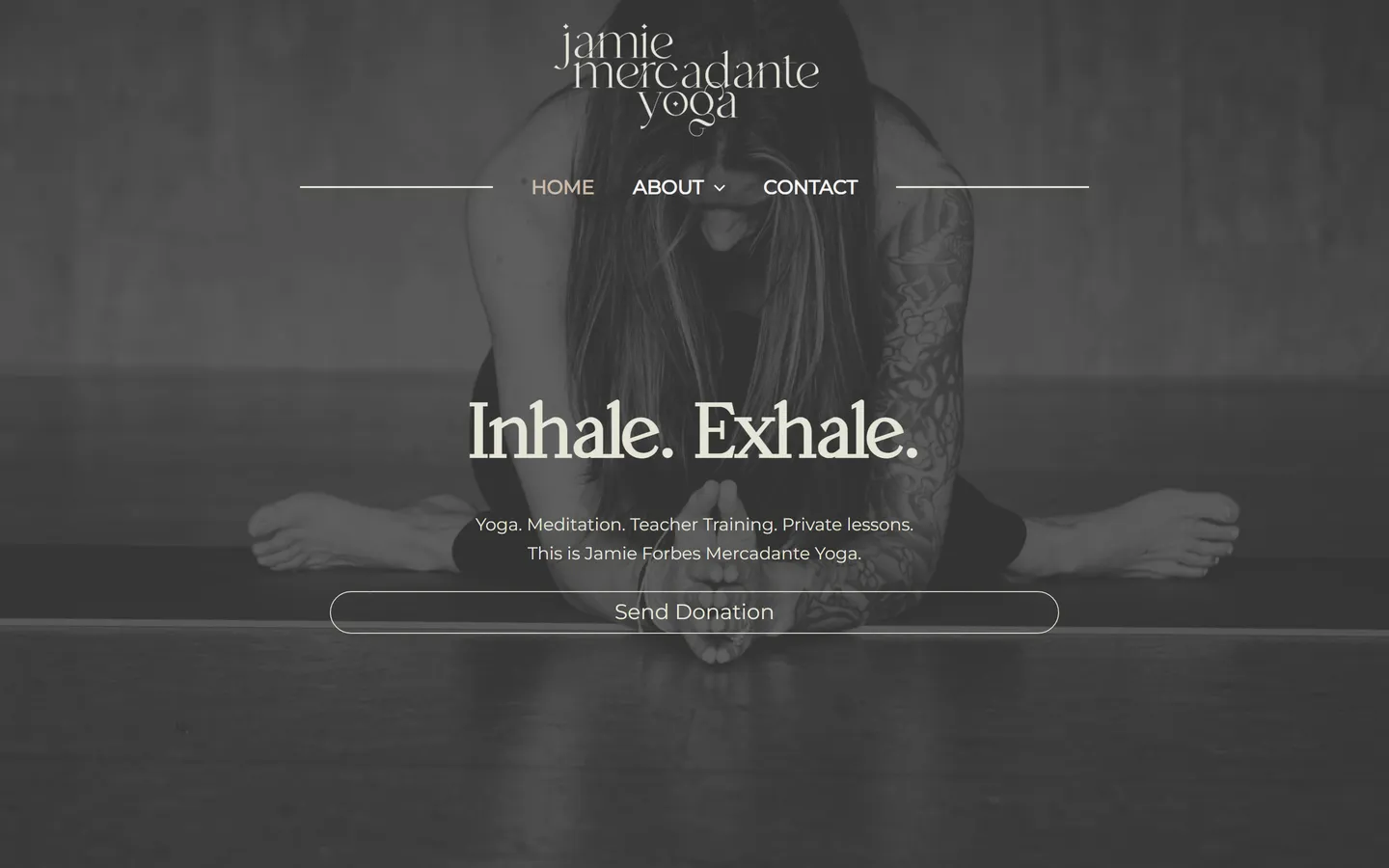 Jamie F.M. Yoga - desktop view