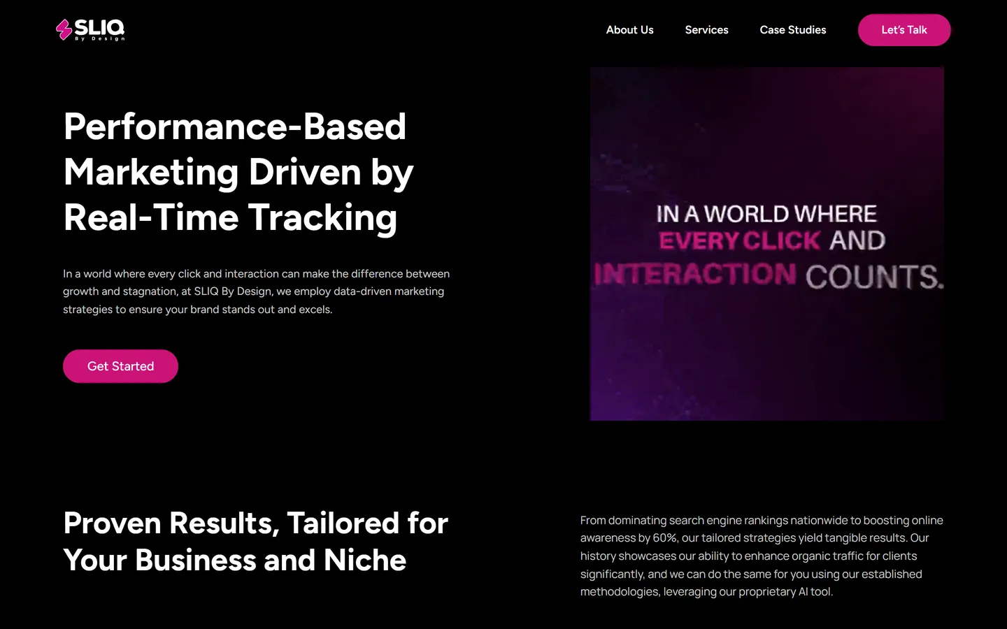 SLIQ by Design - desktop view