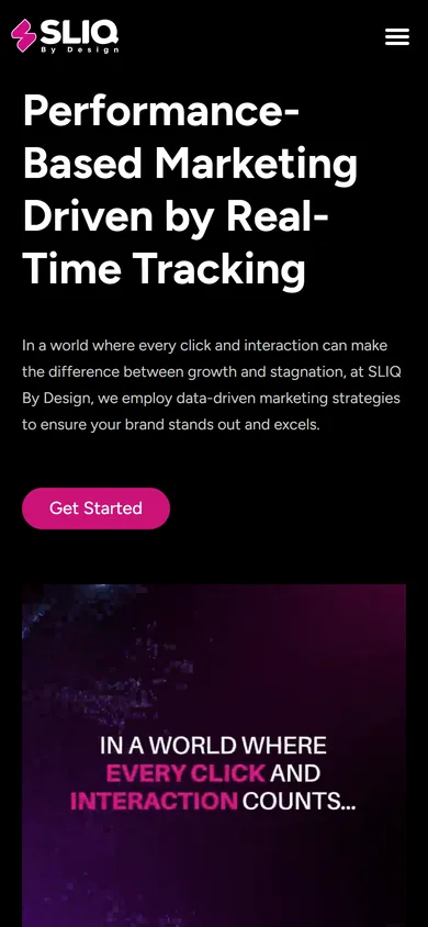 SLIQ by Design - mobile view