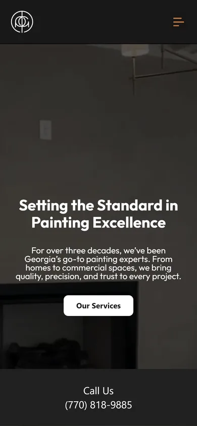 The Painting Group - mobile view