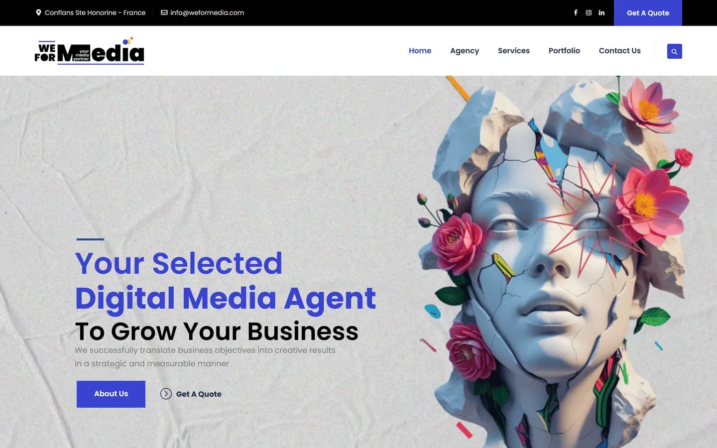 Weform Media - desktop view